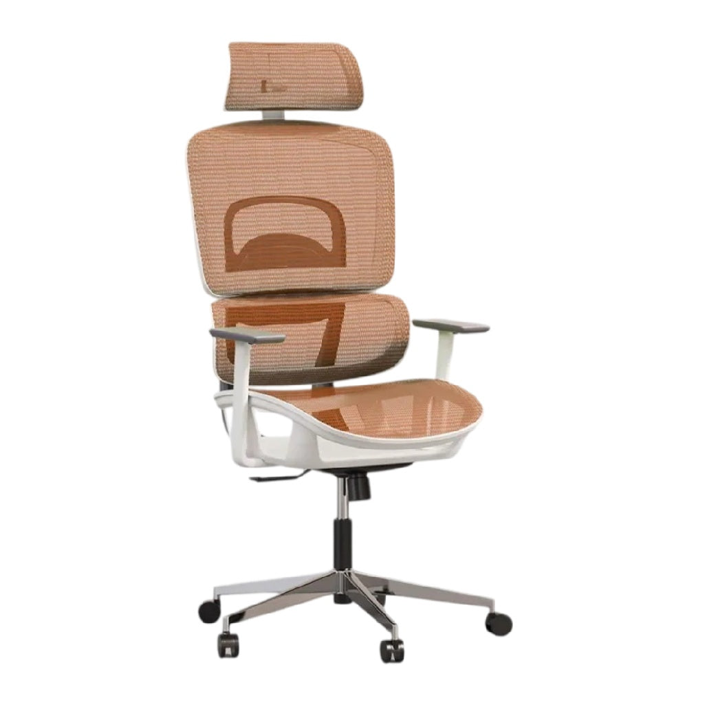 **Chaise de bureau ergonomique avec dossier en maille et appui-tête ajustable**
